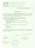 Diplom für die Teilnahme in der Deutschsprachschule